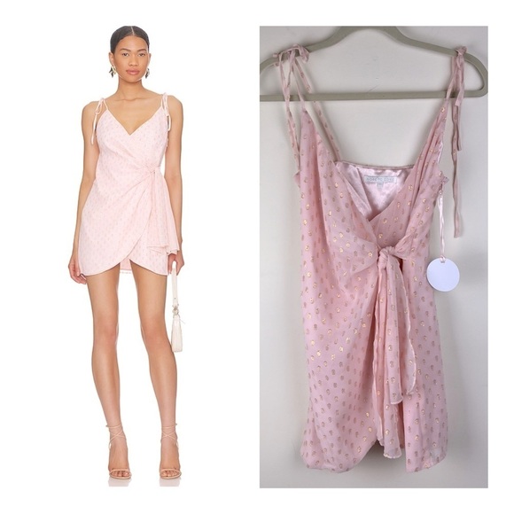 REVOLVE Dresses & Skirts - More To Come Dainty Feminine Fairy Ruched Mini Dress Light Pink | XS